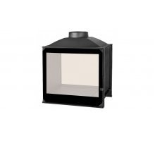 Каминная топка Liseo Castiron LCI 5 GDF BG, двусторонняя, черное стекло