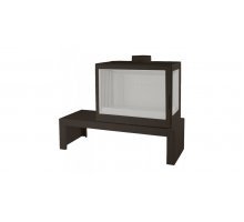 Отопительная печь Liseo Castiron LCI 7 GFR Table, стекло справа