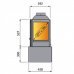 Отопительная печь Liseo Castiron LCI 5 GFLR Stove, два боковых стекла