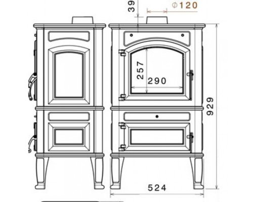 Отопительная печь Liseo Castiron LCI Canaria