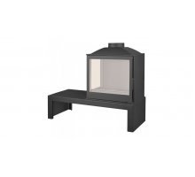 Отопительная печь Liseo Castiron LCI 5 GFL Table, стекло слева