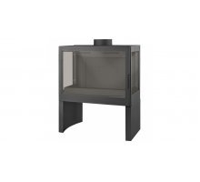 Отопительная печь Liseo Castiron LCI 7 GFLR Stove, два боковых стекла