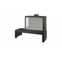Отопительная печь Liseo Castiron LCI 7 GFL Table, стекло слева