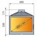 Каминная топка Liseo Castiron LCI 007 GFR, стекло справа