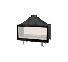 Каминная топка Liseo Castiron LCI 11 GDF BG, двусторонняя, черное стекло