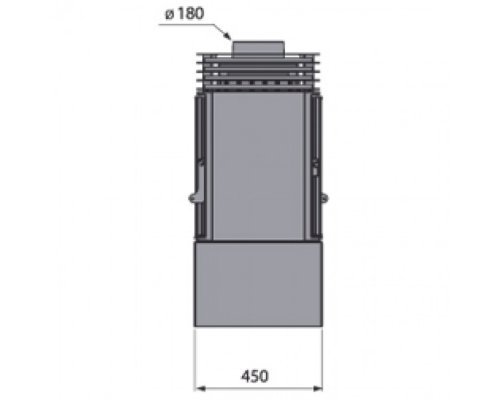 Отопительная печь Liseo Castiron LCI 9 GFLR Stove, два боковых стекла