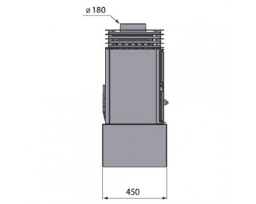 Отопительная печь Liseo Castiron LCI 9 GFR Stove, стекло справа