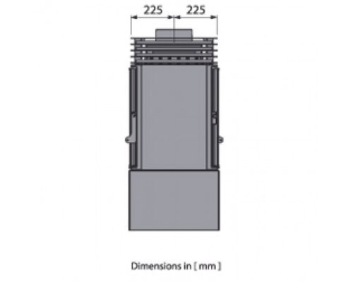 Отопительная печь Liseo Castiron LCI 9 GFLR Stove, два боковых стекла