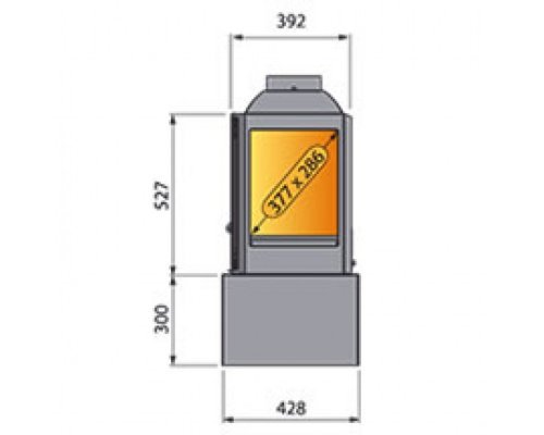 Отопительная печь Liseo Castiron LCI 5 GFL Stove, стекло слева
