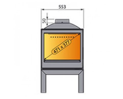 Отопительная печь Liseo Castiron LCI 5 GFL Stove, стекло слева