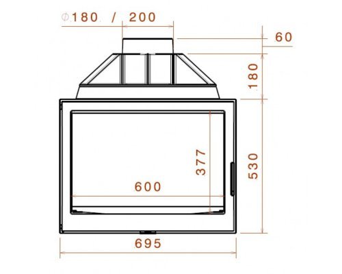 Каминная топка Liseo Castiron LCI 7 G4