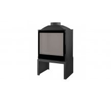 Отопительная печь Liseo Castiron LCI 5 GF BG Stove, черное стекло