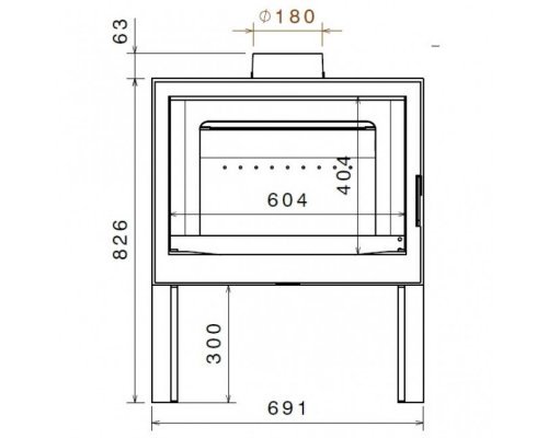 Отопительная печь Liseo L71, черная