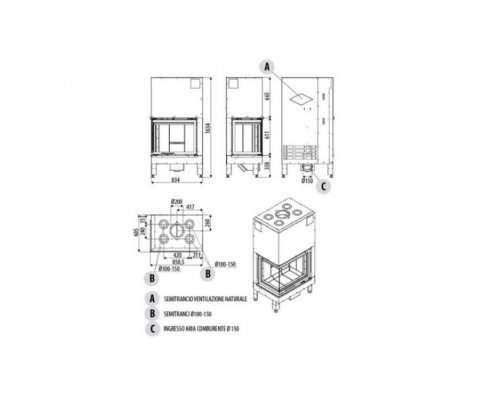 Каминная топка MCZ Plasma 75 dx Wood