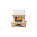 Каминная облицовка Madeira Olivia, Giallo полированный, Emperador, мраморная балка, (пристенная)