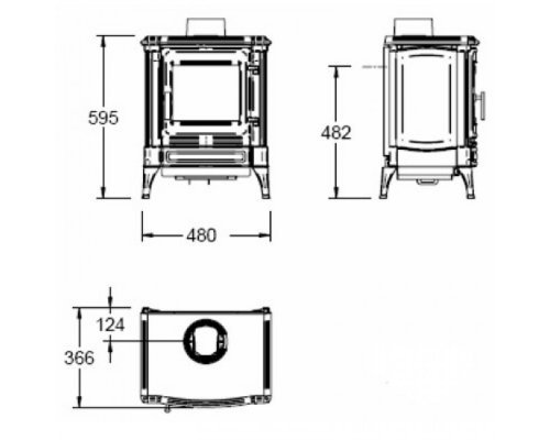 Отопительная печь Nestor Martin H13, графит