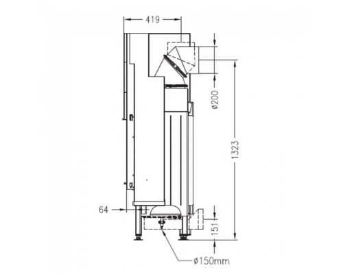 Каминная топка Palazzetti Sunny Fire 80 SX