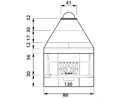Каминная топка Palazzetti VENTILPALEX VPX 116
