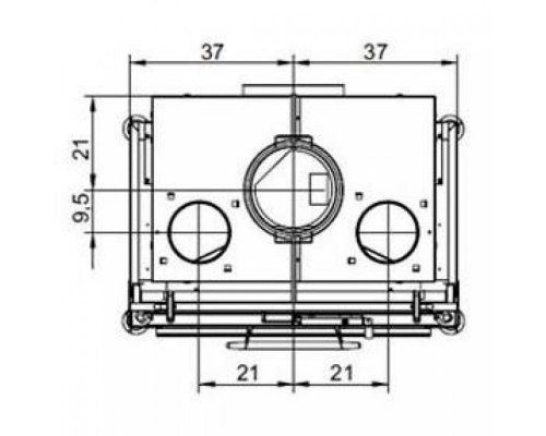 Каминная топка Palazzetti Ecomonoblocco 64 frontal