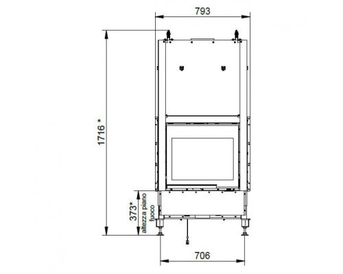 Каминная топка Palazzetti ECOMONOBLOCCO WT 66F N11