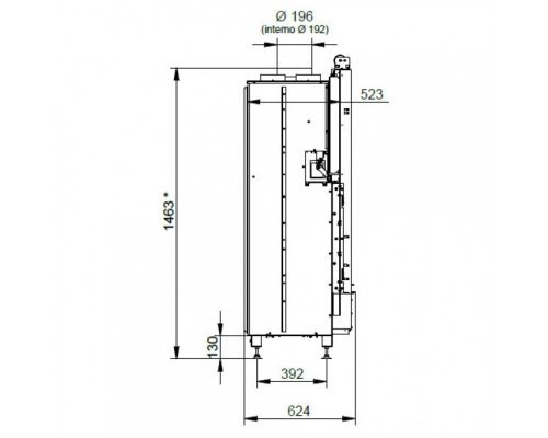 Каминная топка Palazzetti ECOMONOBLOCCO WT 16:9F V12E