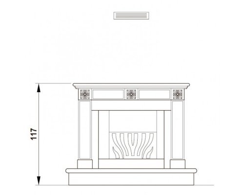 Мраморный портал Palazzetti Fiesole, Rosa Corallo, под Embl 78 V08 frontale