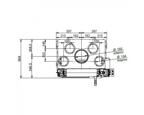 Каминная топка Palazzetti ECOMONOBLOCCO WT 66F V11EPLUS