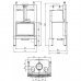 Каминная топка Palazzetti Ecomonoblocco 66 Bifacciale DX