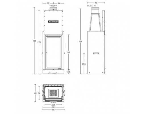 Каминная топка Piazzetta MA 266 SL