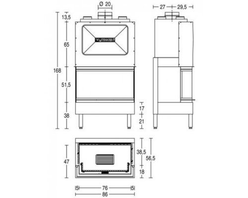 Каминная топка Piazzetta HT 700