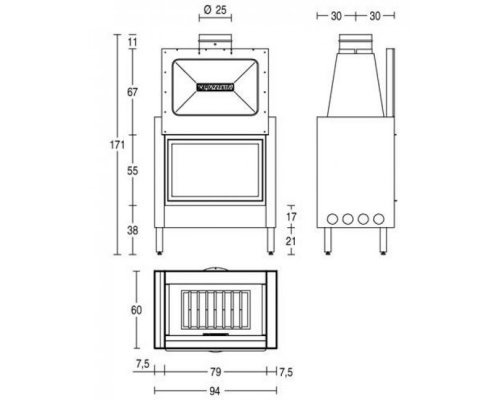 Каминная топка Piazzetta HT 2010