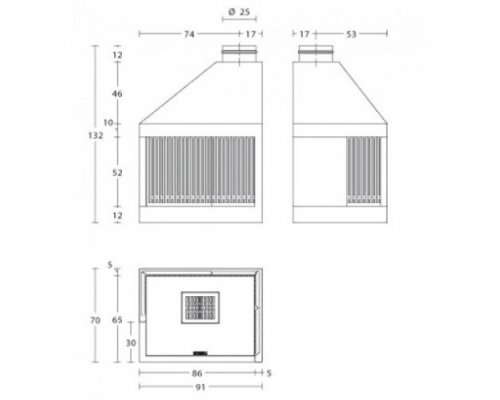 Каминная топка Piazzetta MA 282 D/S