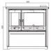 Отопительно-варочная печь Plamen 850 GLAS, кремовая, труба справа