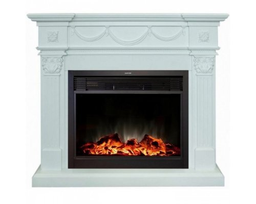 Каминокомплект RealFlame Casablanca 25,5/26 WT с очагом Mooblaze Deluxe, Moonblaze Lux Bl/Br