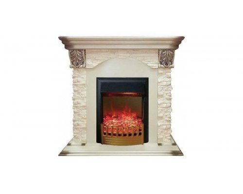 Каминокомплект RealFlame Dublin LUX STD/EUG WT с очагом Rimini
