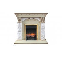 Каминокомплект Royal Flame Dublin арочный сланец крем с очагами Majestic FX / Fobos FX