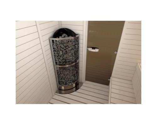 Электрическая печь SAWO DRAGONFIRE Heater King DRFT3-60NS-CNR-P-C (6 кВт, выносной пульт, угловая, нержавейка)