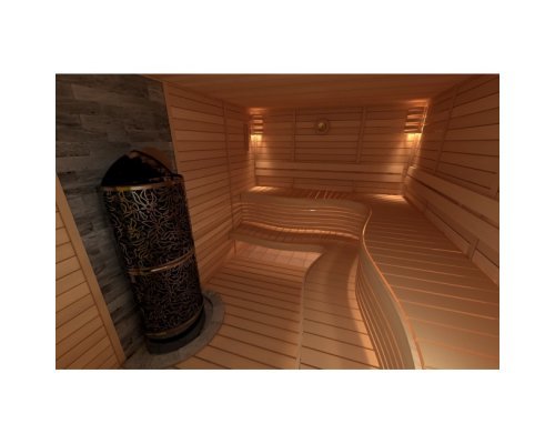 Электрическая печь SAWO DRAGONFIRE Heater King DRFT6-90NS-WL-P-C (9 кВт, выносной пульт, пристенная, нержавейка)