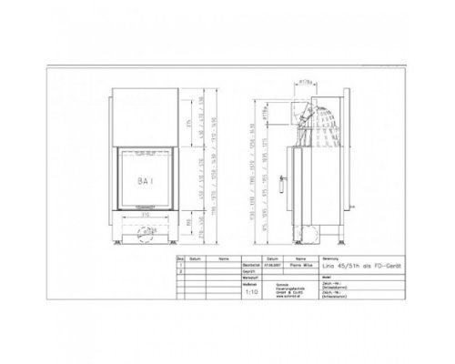 Каминная топка Schmid Lina FD 4545 h
