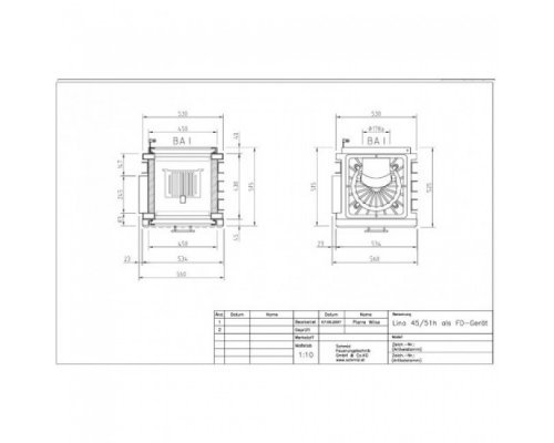 Каминная топка Schmid Lina FD 4545 h