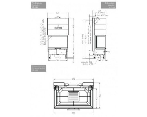 Каминная топка Spartherm Arte 3RL 80h 4S