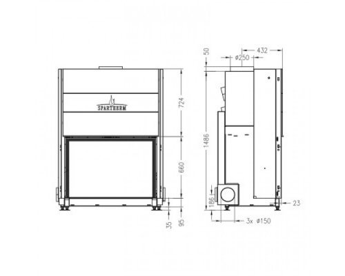 Каминная топка Spartherm Arte XH 3S
