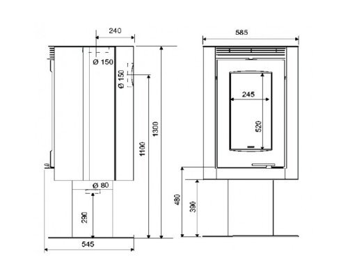 Отопительная печь Supra Hanook Lift 01