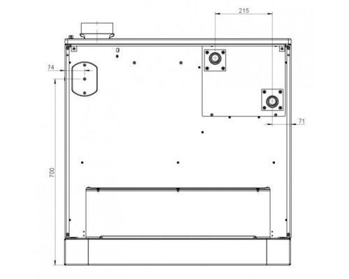 Отопительная печь Thorma Fiko 3U80 MS, бордовая, левая