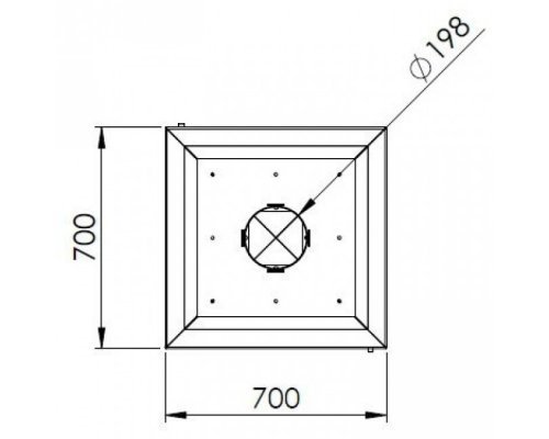 Камин Traforart Ariadna, центральный, подвесной, черный