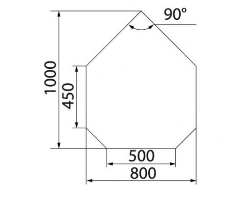 Предтопочный лист Вулкан VPL031-R9005, 1000х800, черный