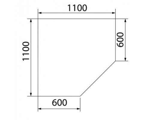 Предтопочный лист Вулкан VPL021-R7010, 1100х1100, серый