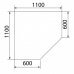 Предтопочный лист Вулкан VPL021-R7010, 1100х1100, серый