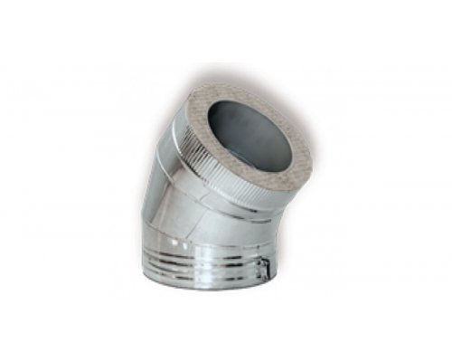 Отвод Вулкан 45° DOTH D104 с изол.50мм, нерж 321/нерж304