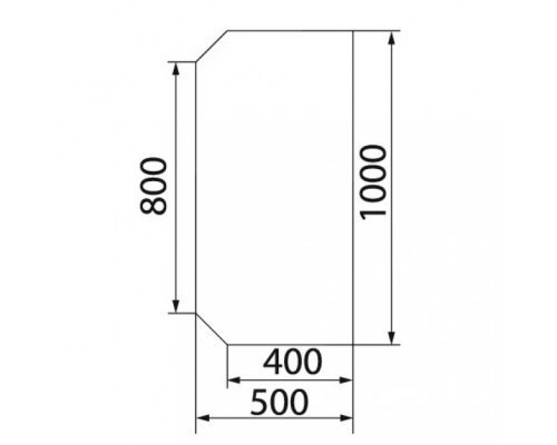 Предтопочный лист Вулкан VPL062-R7010, 500х1000, серый